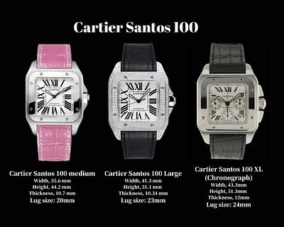 cartier santos medium usato|cartier santos size guide.